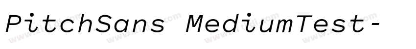 PitchSans MediumTest字体转换